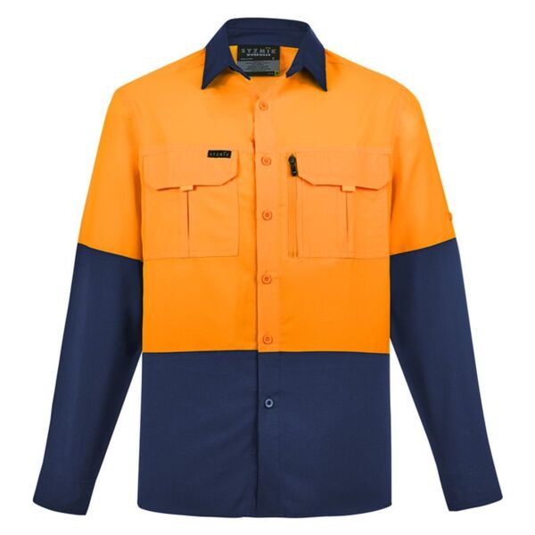 Mens Hi Vis Outdoor Long Sleeve Shirt Thumbnail