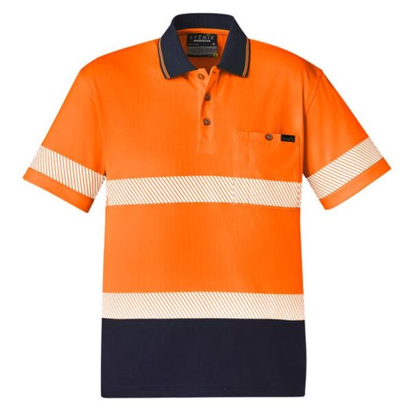 Unisex Hi Vis Segmented Short Sleeve Polo Hoop Taped Thumbnail