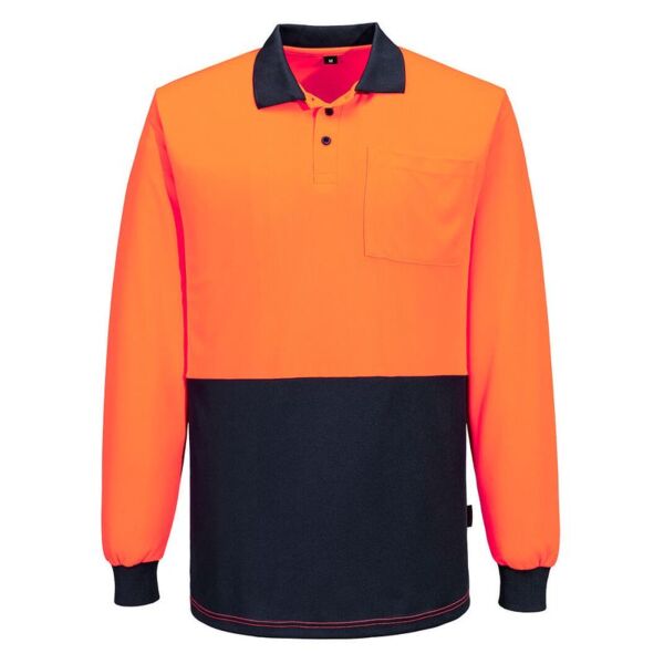 Hi Vis Contrast Class D Polo Shirt Long Sleeve Thumbnail
