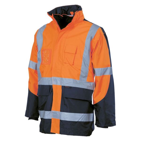 Hi Vis Cross Back 2 Tone D/N “6 in 1” Contrast Jacket Thumbnail