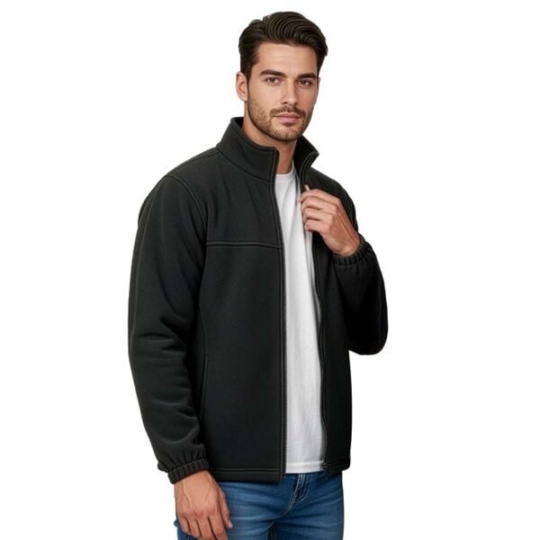 Mens Plain Micro Fleece Jacket Thumbnail
